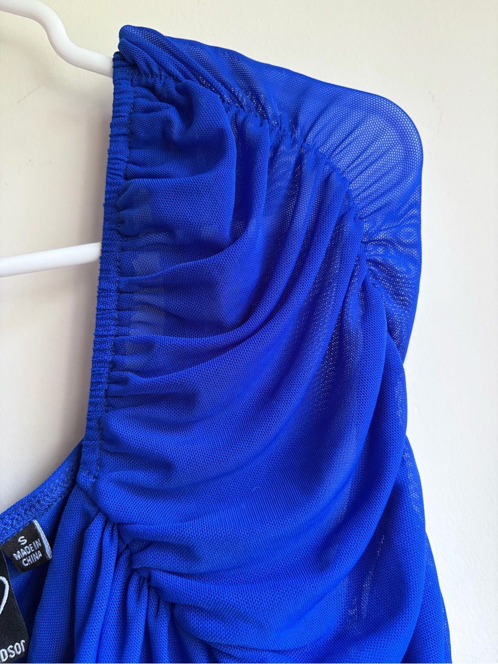 Windsor Blue Ruched Long Sleeve Bodycon Mini Dress Size S PD71323K-ROYAL - Picture 6 of 7